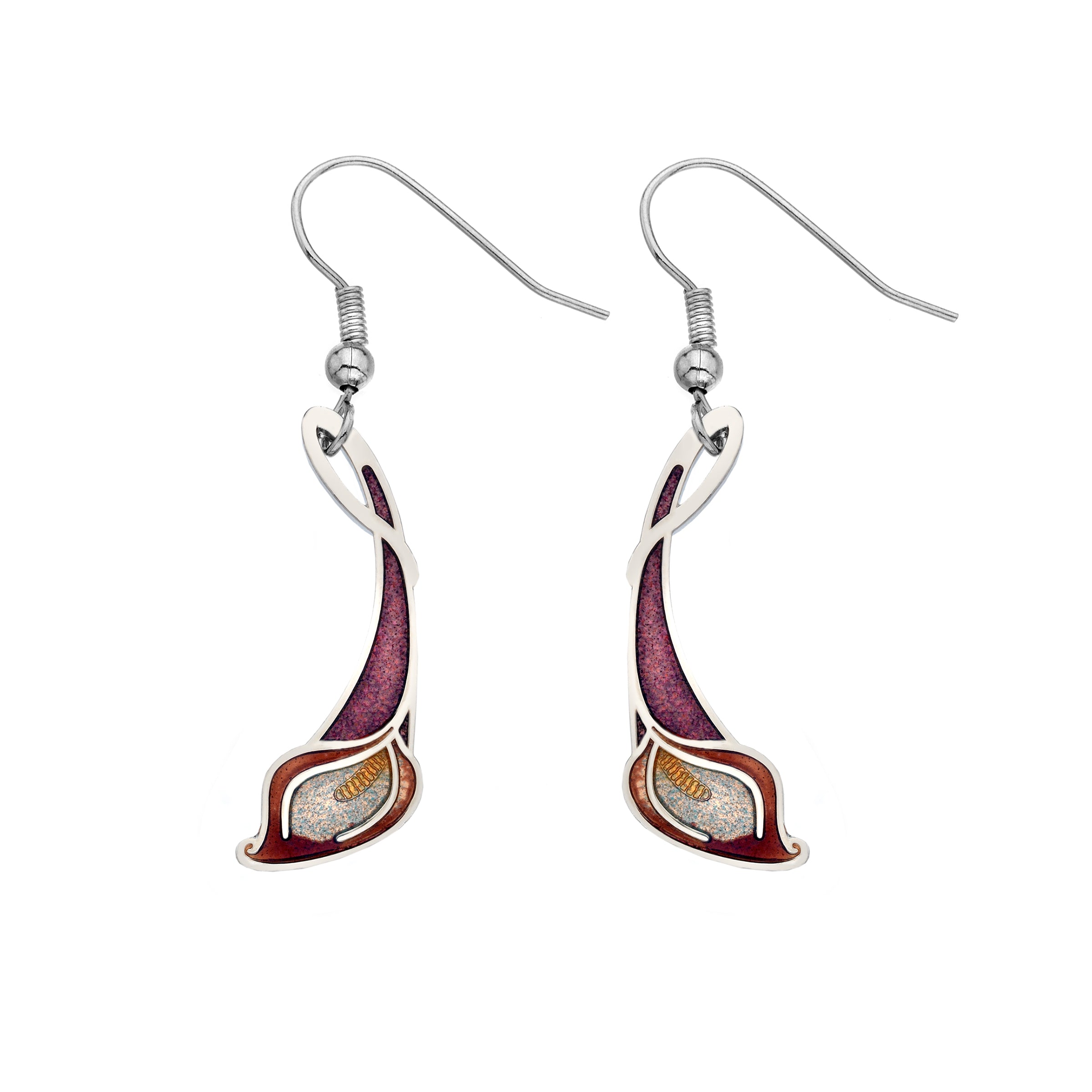 Mauve Lily Earrings
